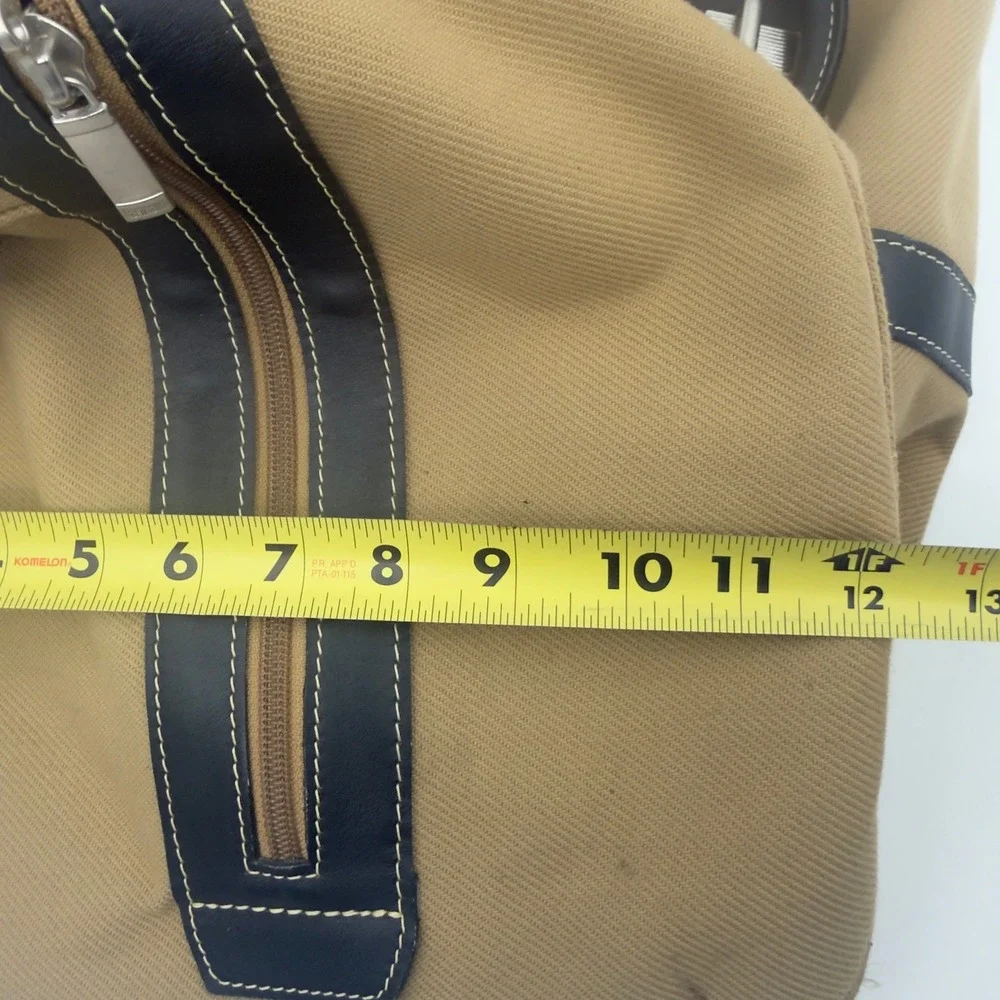 Hartmann Canvas Leather Duffle Bag Tan Black Large Travel Weekender